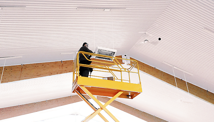 Erneuerung der Hallenbeleuchtung über drei Hallentennisplätzen